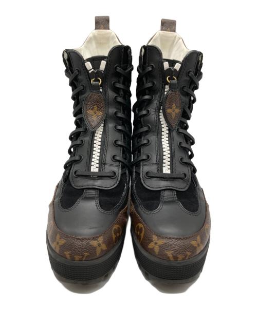 LOUIS VUITTON（ルイ ヴィトン）LOUIS VUITTON (ルイ ヴィトン) レースアップブーツ ブラウン サイズ:37.5の古着・服飾アイテム
