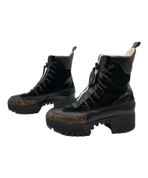 LOUIS VUITTON（ルイ ヴィトン）LOUIS VUITTON (ルイ ヴィトン) レースアップブーツ ブラウン サイズ:37.5の古着・服飾アイテム