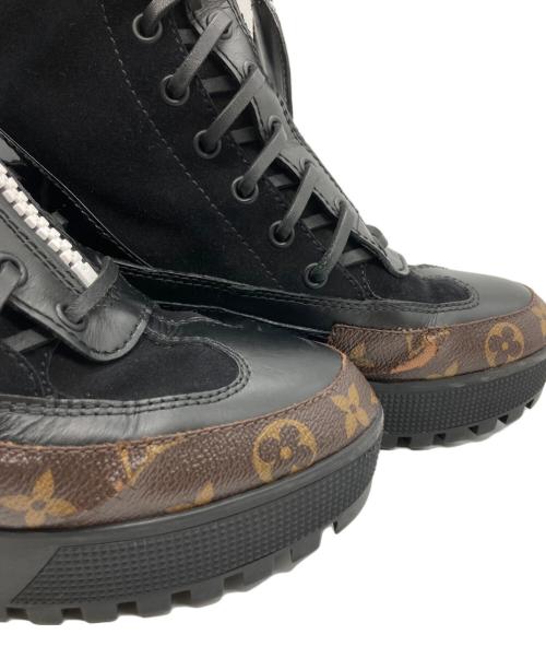 LOUIS VUITTON（ルイ ヴィトン）LOUIS VUITTON (ルイ ヴィトン) レースアップブーツ ブラウン サイズ:37.5の古着・服飾アイテム