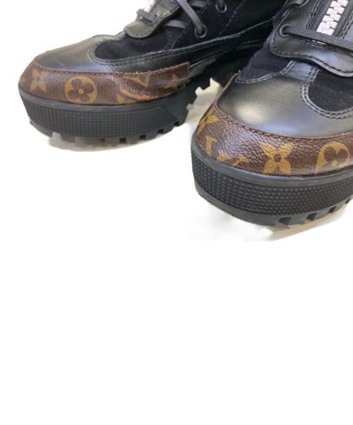 LOUIS VUITTON（ルイ ヴィトン）LOUIS VUITTON (ルイ ヴィトン) レースアップブーツ ブラウン サイズ:37.5の古着・服飾アイテム