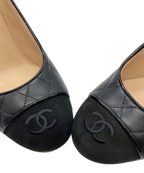 CHANEL（シャネル）CHANEL (シャネル) スウェードパンプス ブラック サイズ:36.5の古着・服飾アイテム