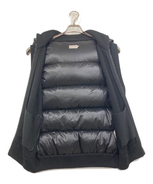 MONCLER（モンクレール）MONCLER (モンクレール) ニット切替ダウンベスト ブラック サイズ:Lの古着・服飾アイテム
