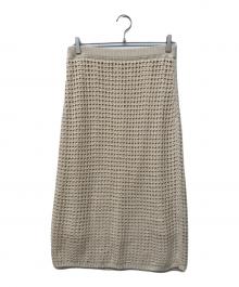 theory（セオリー）の古着「Polished Twist Textured Skirt」｜アイボリー