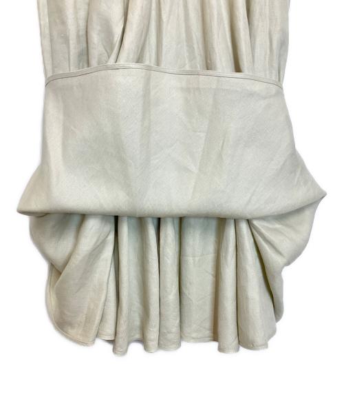 LE BOUQUET（ル ブーケ）LE BOUQUET (ル ブーケ) リネンツイル フレアスカート ベージュ サイズ:38の古着・服飾アイテム