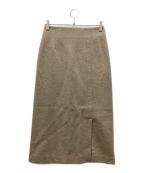 1er Arrondissementプルミエ アロンディスモン）の古着「パイル圧縮タイトスカート」｜ベージュ