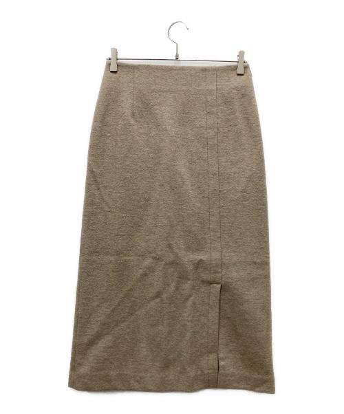 1er Arrondissement（プルミエ アロンディスモン）1er Arrondissement (プルミエ アロンディスモン) パイル圧縮タイトスカート ベージュ サイズ:38の古着・服飾アイテム