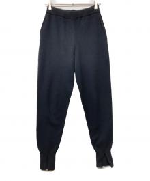 MANOF（マノフ）の古着「HEM SLIT JERSEY KNIT PANTS(ヘム スリット ジャージー ニット パンツ)」｜ブラック