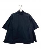 MANOFマノフ）の古着「TULLE LAYERED FLARE TOPS」｜ネイビー