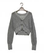 Snidelスナイデル）の古着「リボンビジューシアーカーディガン」｜スカイブルー