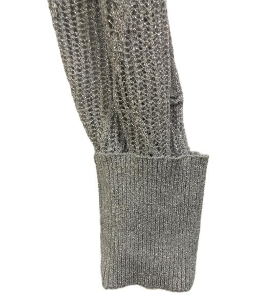 Snidel（スナイデル）Snidel (スナイデル) リボンビジューシアーカーディガン スカイブルー サイズ:FREEの古着・服飾アイテム