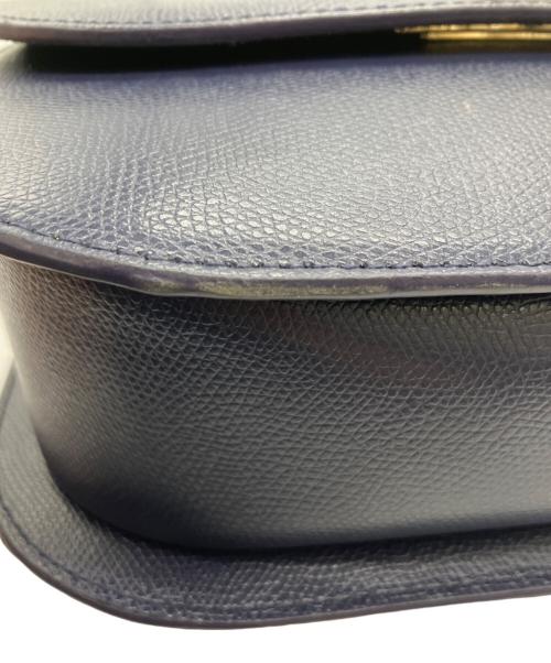 FURLA（フルラ）FURLA (フルラ) レザーショルダーバッグ ネイビーの古着・服飾アイテム