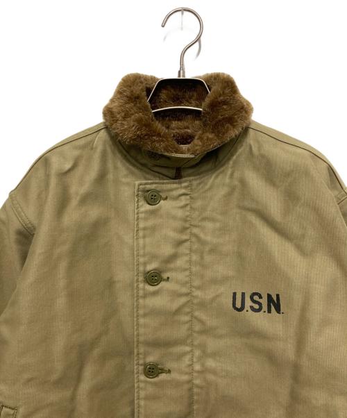 HOUSTON（ヒューストン）HOUSTON (ヒューストン) デッキジャケット カーキ サイズ:SIZE 38の古着・服飾アイテム