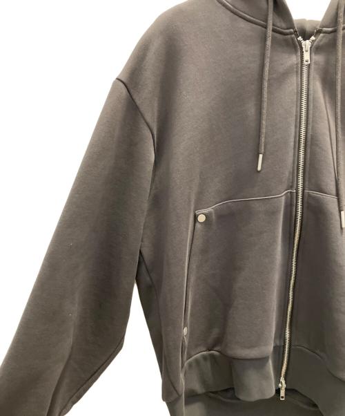 OPENING act（オープニングアクト）OPENING act (オープニングアクト) ヘヴィーオンススウェットリベット付ジップアップパーカー チャコールグレー サイズ:М 未使用品の古着・服飾アイテム