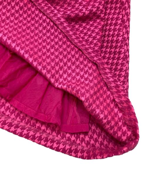 ESCADA（エスカーダ）ESCADA (エスカーダ) ハウンドトゥース柄ワンピース ピンク サイズ:34の古着・服飾アイテム