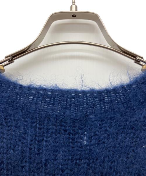 Harley of SCOTLAND（ハーレーオブスコットランド）HARLEY OF SCOTLAND (ハーレーオブスコットランド) モヘヤ混ニット ネイビー サイズ:38の古着・服飾アイテム