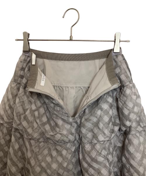 FOXEY（フォクシー）FOXEY (フォクシー) Skirt Cloud Check グレー サイズ:38の古着・服飾アイテム
