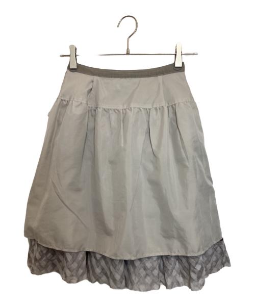 FOXEY（フォクシー）FOXEY (フォクシー) Skirt Cloud Check グレー サイズ:38の古着・服飾アイテム