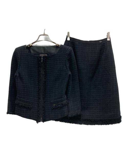 FOXEY（フォクシー）FOXEY (フォクシー) ツイードセットアップ ネイビー サイズ:38の古着・服飾アイテム