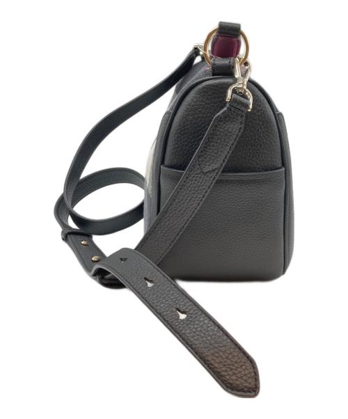 Kate Spade（ケイトスペード）Kate Spade (ケイトスペード) スムーシュフェスティブチェックファブリッククロスボディ ブラックの古着・服飾アイテム