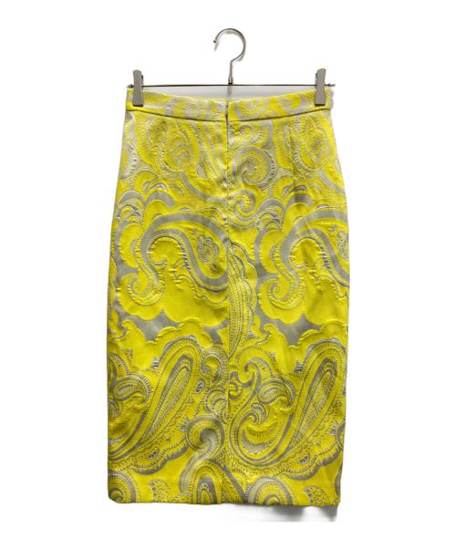 ESCADA（エスカーダ）ESCADA (エスカーダ) ジャガードセットアップ イエロー サイズ:ジャケット34 スカート38の古着・服飾アイテム