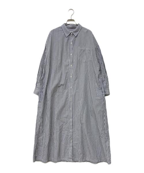 SHENERY（シーナリー）SHENERY (シーナリー) ストライプマキシシャツドレス ネイビー サイズ:36の古着・服飾アイテム