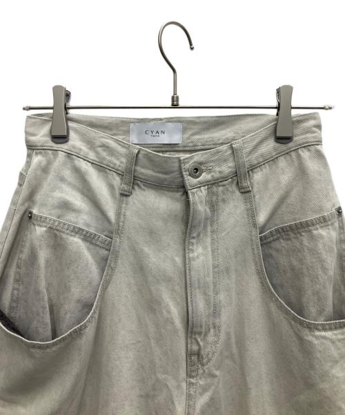 CYAN TOKYO（シアン トーキョー）CYAN TOKYO (シアン トーキョー) ルーズポケットワイドデニム グレー サイズ:SIZE36の古着・服飾アイテム