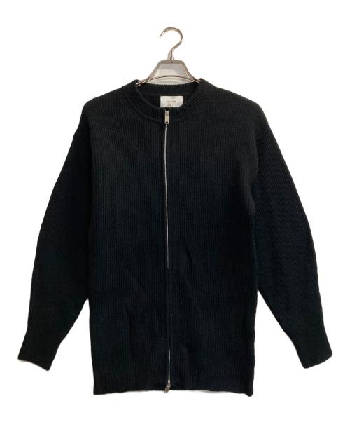 CLANE（クラネ）CLANE (クラネ) ZIP RIB KNIT TOPS ブラック サイズ:1 未使用品の古着・服飾アイテム
