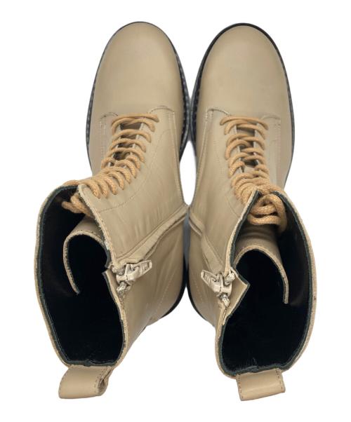 FABIO RUSCONI（ファビオルスコーニ）FABIO RUSCONI (ファビオルスコーニ) レースアップブーツ ベージュ サイズ:38の古着・服飾アイテム