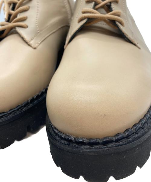 FABIO RUSCONI（ファビオルスコーニ）FABIO RUSCONI (ファビオルスコーニ) レースアップブーツ ベージュ サイズ:38の古着・服飾アイテム