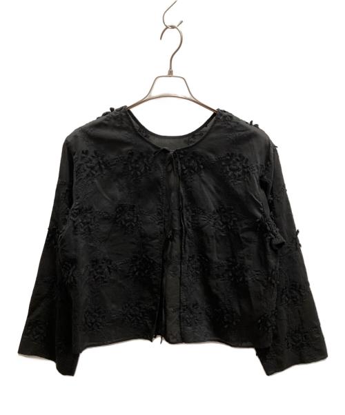 BEAUTY&YOUTH（ビューティーアンドユース）BEAUTY&YOUTH (ビューティーアンドユース) セルロースナイロン エンブロイダリー シャツ ブラック サイズ:フリーの古着・服飾アイテム