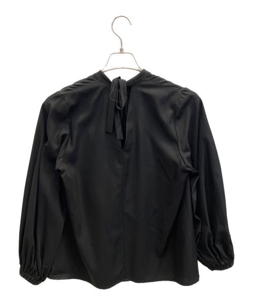 L'appartement（アパルトモン）L'appartement (アパルトモン) クルーネックギャザーブラウス ブラック サイズ:フリーの古着・服飾アイテム