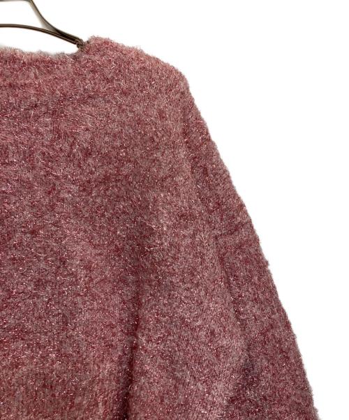 CADUNE（カデュネ）CADUNE (カデュネ) キラキラフェザーニット ピンク サイズ:38の古着・服飾アイテム