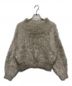 Mystradaマイストラーダ）の古着「ラメフェザーオフショルニット」｜ブラウン