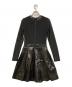 alice+olivia (アリスアンドオリビア) クロコレザーメッシュシースルー ワンピース ブラック サイズ:SIZE 0：8000円