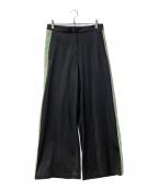 adidasアディダス）の古着「ワイドレッグパンツ」｜ブラック