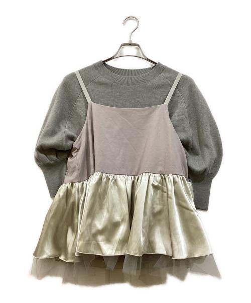 BEARDSLEY（ビアズリー）BEARDSLEY (ビアズリー) チュチュキャミニット グレー サイズ:Freeの古着・服飾アイテム