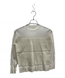 Drawing Numbers（ドローイングナンバーズ）の古着「シースルーパネルニット」｜アイボリー