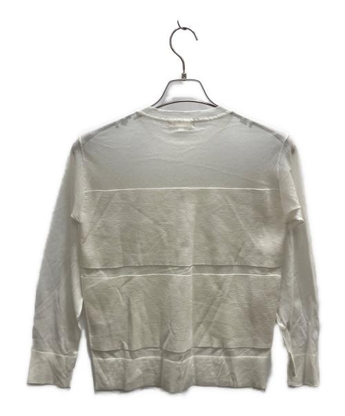 Drawing Numbers（ドローイングナンバーズ）Drawing Numbers (ドローイングナンバーズ) シースルーパネルニット アイボリー サイズ:38の古着・服飾アイテム