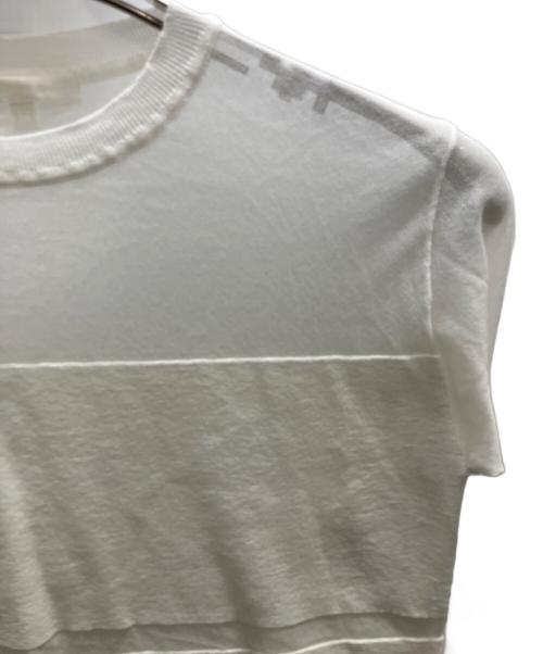 Drawing Numbers（ドローイングナンバーズ）Drawing Numbers (ドローイングナンバーズ) シースルーパネルニット アイボリー サイズ:38の古着・服飾アイテム