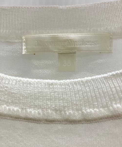 Drawing Numbers（ドローイングナンバーズ）Drawing Numbers (ドローイングナンバーズ) シースルーパネルニット アイボリー サイズ:38の古着・服飾アイテム
