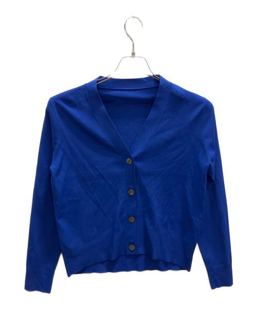 SOEJU（ソージュ）SOEJU (ソージュ) Vネックショートニットカーディガン ブルー サイズ:フリーの古着・服飾アイテム