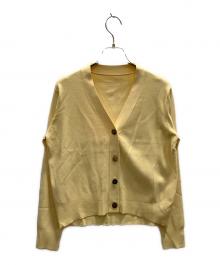 SOEJU（ソージュ）の古着「Vネックショートニットカーディガン」｜イエロー