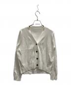 SOEJUソージュ）の古着「Vネックショートニットカーディガン」｜ホワイト