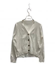 SOEJU（ソージュ）の古着「Vネックショートニットカーディガン」｜ホワイト