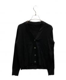 SOEJU（ソージュ）の古着「Vネックショートニットカーディガン」｜ブラック