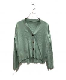 SOEJU（ソージュ）の古着「Vネックショートニットカーディガン」｜グリーン
