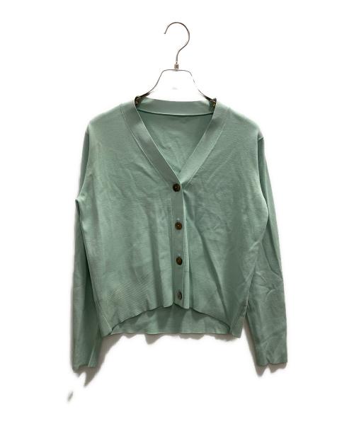 SOEJU（ソージュ）SOEJU (ソージュ) Vネックショートニットカーディガン グリーン サイズ:フリーの古着・服飾アイテム