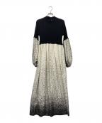 near.nipponニアーニッポン）の古着「ドッキングワンピース」｜ブラック×ホワイト