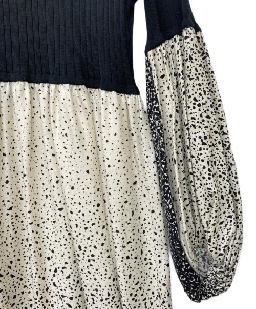 near.nippon（ニアーニッポン）near.nippon (ニアーニッポン) ドッキングワンピース ブラック×ホワイト サイズ:36の古着・服飾アイテム