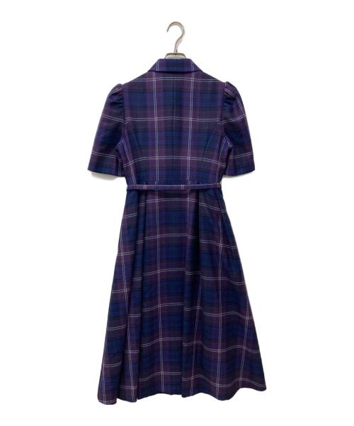 UNITED ARROWS（ユナイテッドアローズ）UNITED ARROWS (ユナイテッドアローズ) チェックシャツワンピース パープル サイズ:36の古着・服飾アイテム